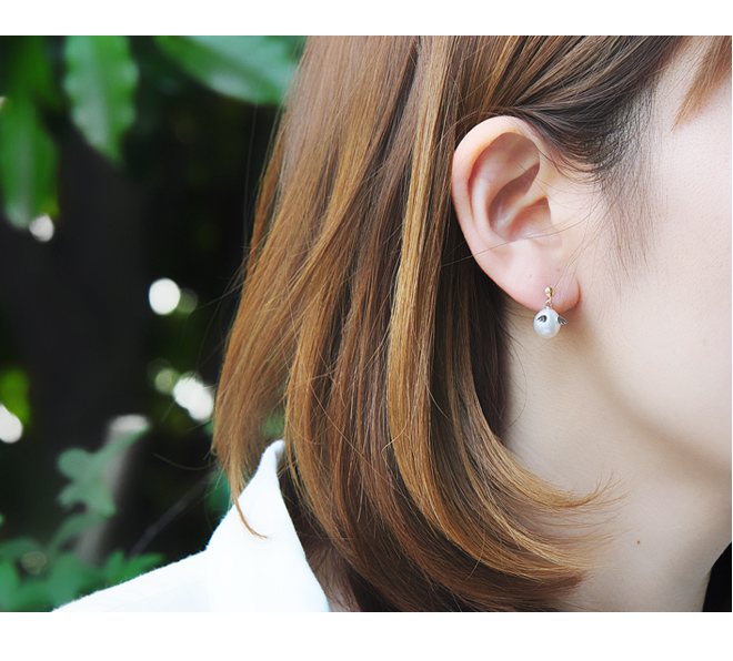 ピアス 天然 パール