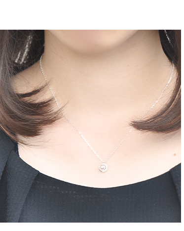 未来天使 三日月 パール シルバーネックレスペンダント