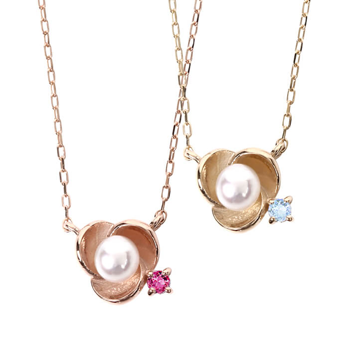 天然パールフラワーネックレス Rtp7001 Rita Jewelry 10金 18金 ゴールド プラチナ リタジュエリー